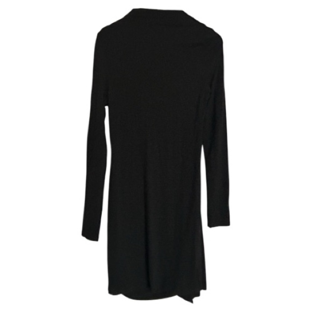 NWOT Enza Costa Lurex Jersey Slash Mini Dress in Black - Picture 2 of 10